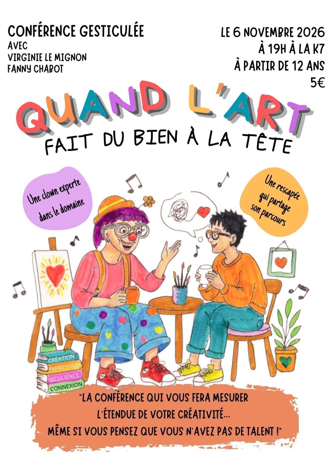 Conférence gesticulée "Quand l'art fait du bien à la tête"