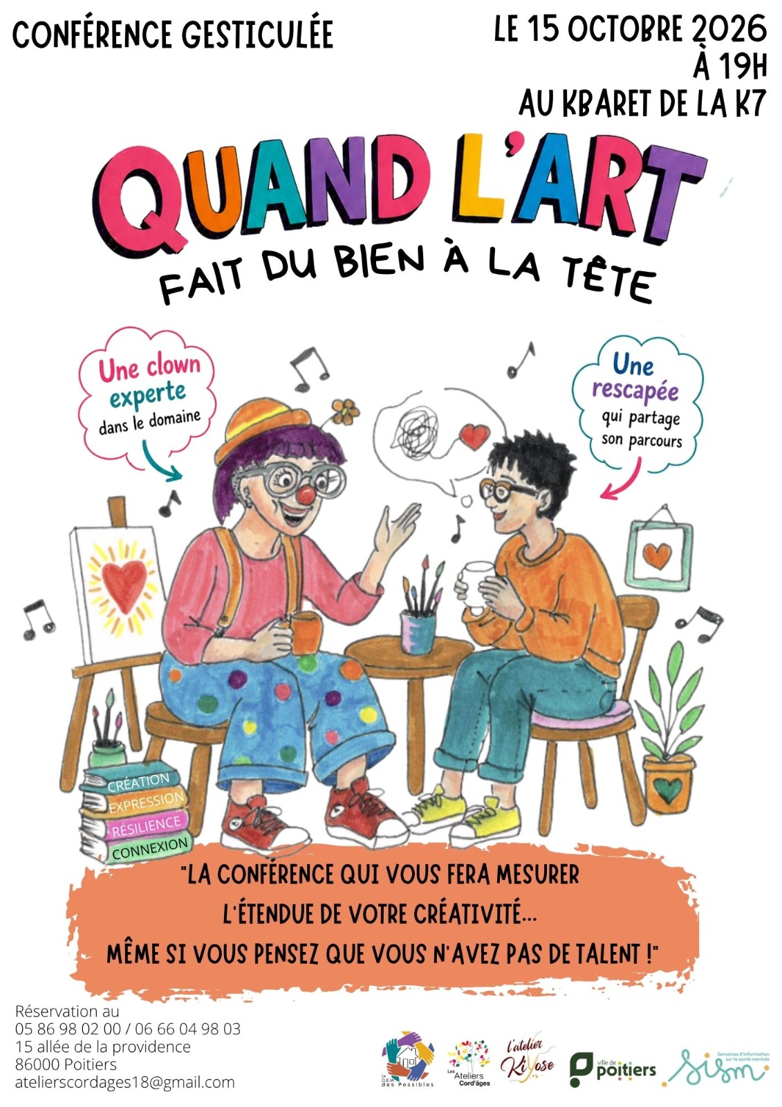 Conférence gesticulée "Quand l'art fait du bien à la tête"